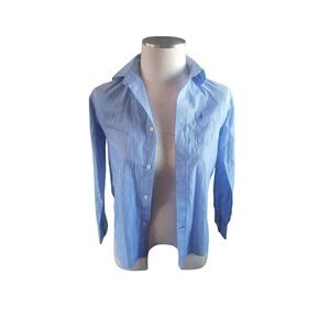 Nautica youth boys 12 blue and white striped button down dress shirt